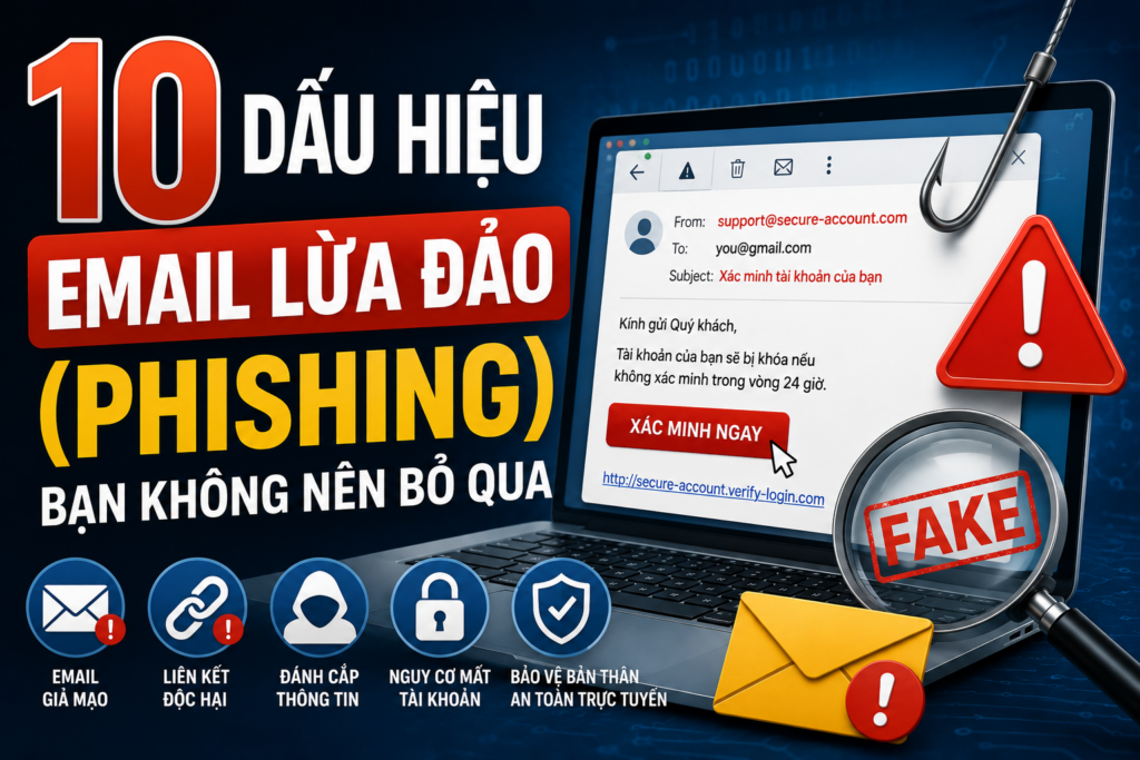 10 Dấu Hiệu Email Lừa Đảo (Phishing) Bạn Không Nên Bỏ Qua