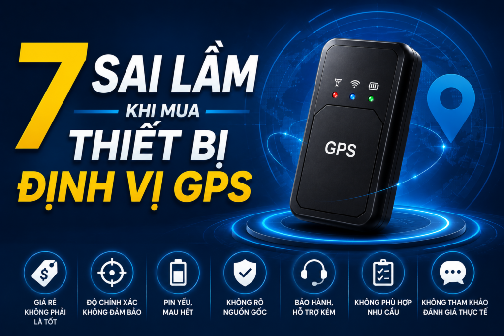 7 sai lầm khi mua thiết bị định vị GPS giúp người dùng tránh lựa chọn sai, chọn đúng thiết bị GPS chất lượng và phù hợp với nhu cầu.