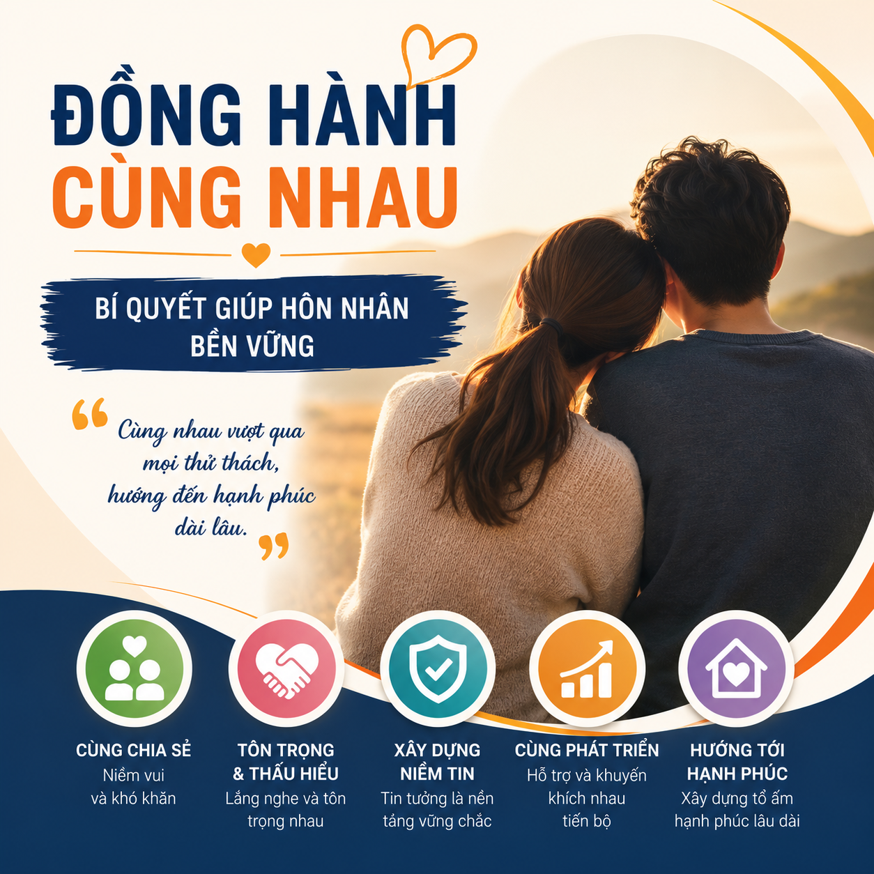 Đồng Hành Cùng Nhau: Bí Quyết Giúp Hôn Nhân Bền Vững Theo Thời Gian