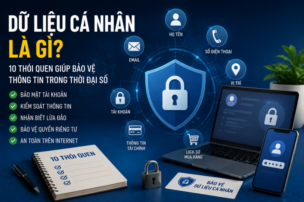 Dữ liệu cá nhân cần được bảo vệ để đảm bảo quyền riêng tư, an toàn số và nâng cao kiến thức số khi sử dụng Internet.