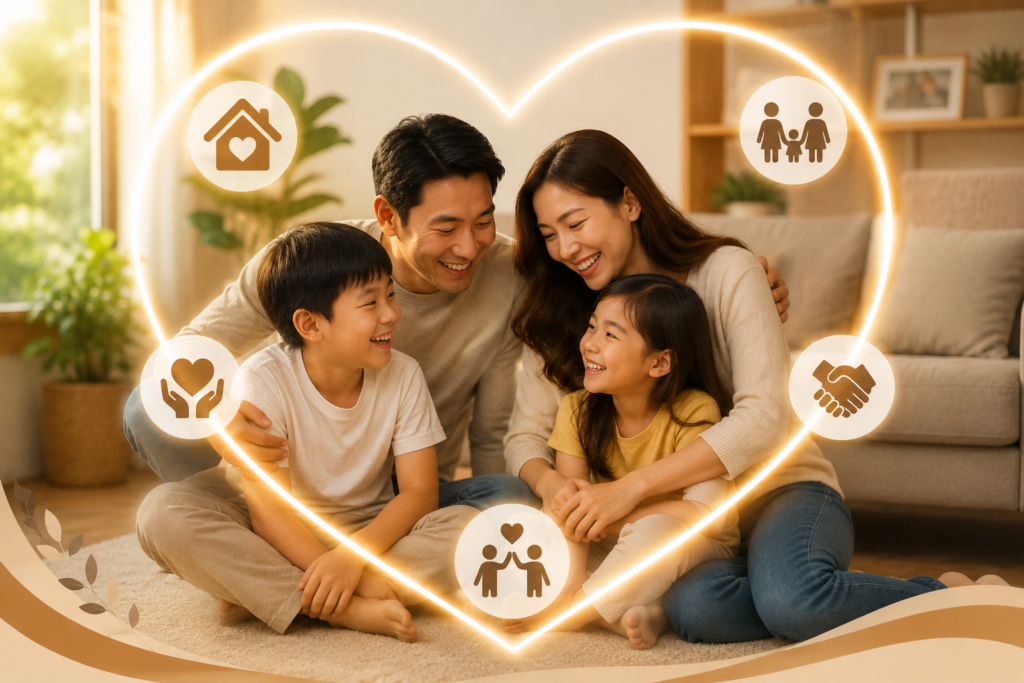 Gắn kết gia đình giúp các thành viên yêu thương, thấu hiểu và xây dựng hạnh phúc gia đình lâu dài.