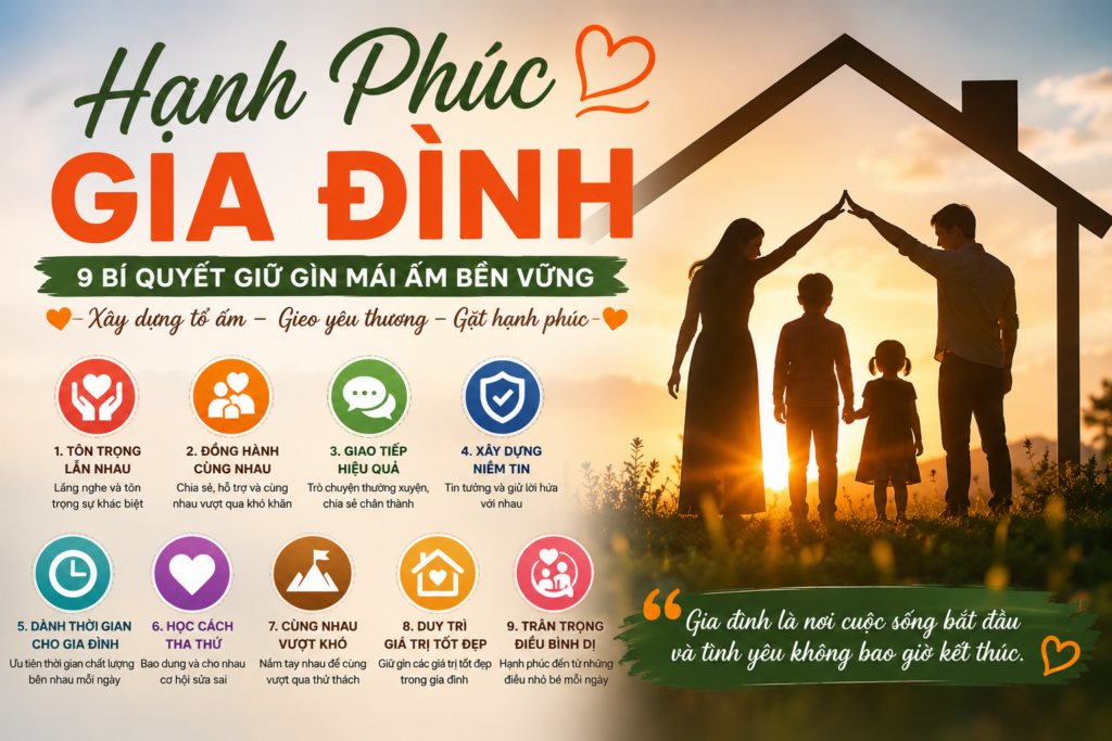 Hạnh Phúc Gia Đình: 9 Bí Quyết Giữ Gìn Mái Ấm Bền Vững