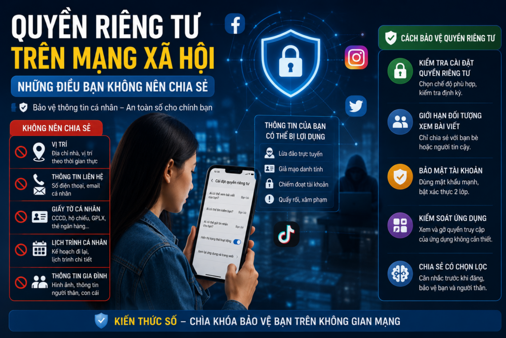 Quyền riêng tư trên mạng xã hội giúp bảo vệ thông tin cá nhân, tăng cường bảo mật tài khoản và nâng cao an toàn số.