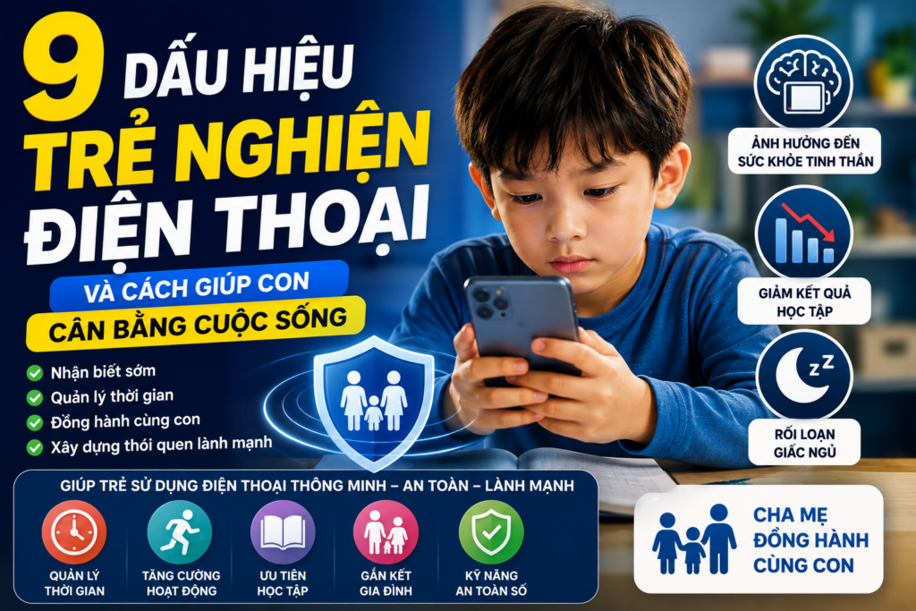 9 Dấu Hiệu Trẻ Nghiện Điện Thoại Và Cách Giúp Con Cân Bằng Cuộc Sống
