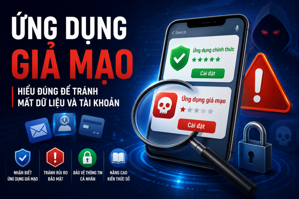 Ứng dụng giả mạo có thể đánh cắp dữ liệu và tài khoản; hãy nhận biết ứng dụng độc hại, bảo vệ thông tin cá nhân và nâng cao an toàn số