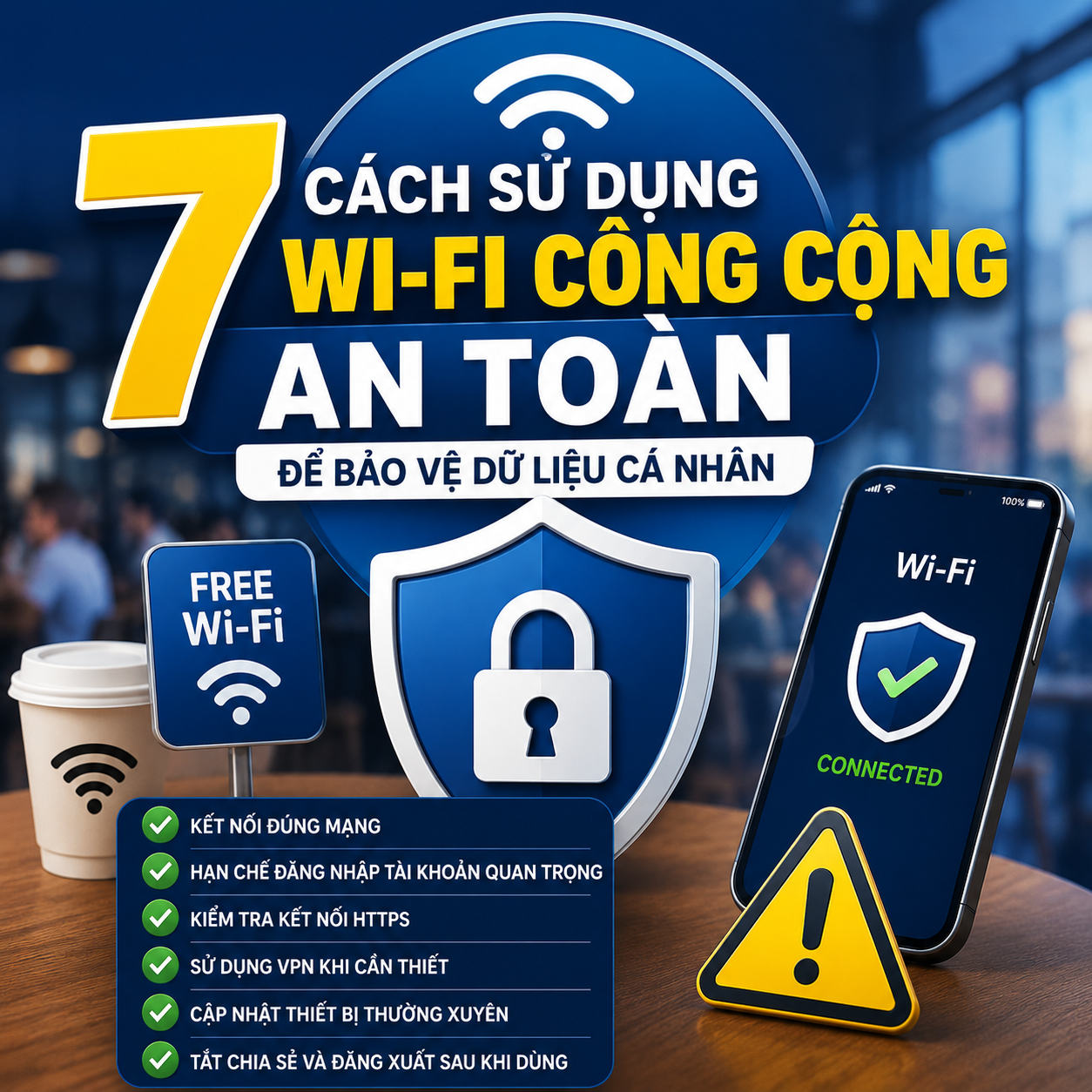 7 Cách Sử Dụng Wi-Fi Công Cộng An Toàn