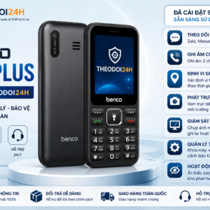 Benco V90 Plus tích hợp Theodoi24h hỗ trợ theo dõi GPS, cuộc gọi, tin nhắn và quản lý thiết bị từ xa.