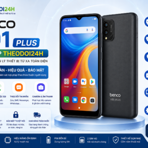 Benco V91 Plus tích hợp TheoDoi24h hỗ trợ theo dõi GPS, cuộc gọi, tin nhắn và điều khiển thiết bị từ xa.