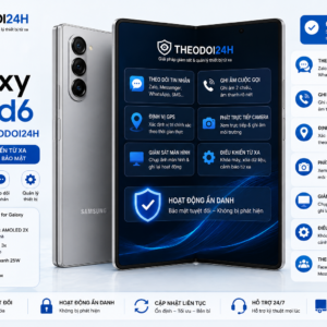 Samsung Galaxy Z Fold6 tích hợp Theodoi24h hỗ trợ theo dõi GPS, cuộc gọi, tin nhắn và điều khiển thiết bị từ xa.