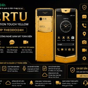 Vertu Constellation Touch Yellow tích hợp TheoDoi24h hỗ trợ theo dõi GPS, cuộc gọi, tin nhắn và điều khiển thiết bị từ xa.